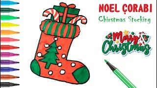 Easy Drawing Chirstmas Stocking I Kolay Noel Çorabı Çizimi I Yılbaşı Çorabı Nasıl Çizilir?