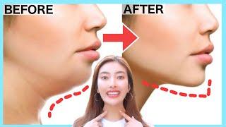 Double Chin Removal and Wrinkles Get a Better Jawline V shape Face with this Exercise