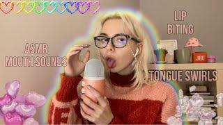 ASMR WET MOUTH SOUNDS  lip biting tongue swirling etc 