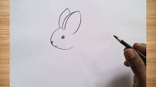 how to draw rabbit drawing easy step by step@aaravdrawingcreative1112