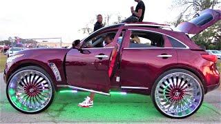 Superbowl Car Show Tampa Florida 2021 Big Rims Donk Big Wheels Amazing Cars Donks