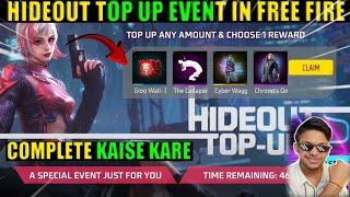 Hideout Top Up Event In Free fire  Hideout Top up Event Complete Kaise Kare  Free Fire New Event