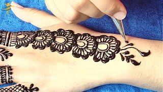 simple design mehndi - henna tangan mehedi sohoj design - نقش حناء خفيف وجميل