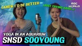 C.C. A yoga battle of SOOYOUNG sisters while drinking beer in an aquarium #SNSD #SOOYOUNG