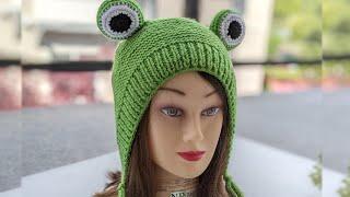 Knit Frog Hat