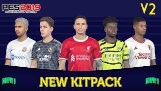 PES 2019  NEW KITSERVER V2 NEW SEASON KITS 23-24  SIDER ONLY