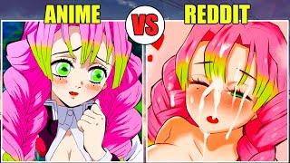 Anime VS Reddit The rock reaction meme Mitsuri Kanroji Demon Slayer Part #11