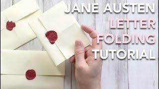 HOW TO fold a Regency Letter - Jane Austen style  TUTORIAL