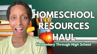 Homeschool Resources Haul & Flip-Through  Elementary Through High School