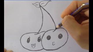 Kiraz Meyve Resim Çizimleri - easy drawing 母亲节