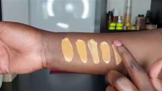 Maybelline fit me foundation swatches 335 334  332  330 322 Tan brownmedium shades.