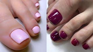 Versatile collection of shiny toe nails art design ideas latest pedicure nails color for ladies