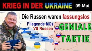 09.MAI WOW - FLIEGENDE MGs fegen durch russische Stellungen  Ukraine-Krieg