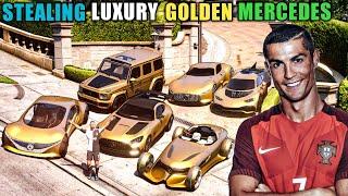 Gta 5 - Stealing Futures Luxury Golden Mercedes With Cristiano Ronaldo Real Life Cars #29