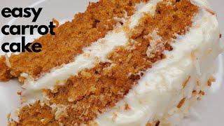 Easy Carrot Cake RecipeHOW TO MAKE MOIST CARROT CAKE  JERENES EATS