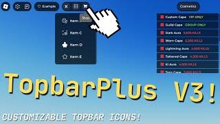 create CUSTOM topbar icons - TopbarPlus V3