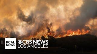 Watch live Three California fires burn out of control in LA Orange and San Bernardino Counties