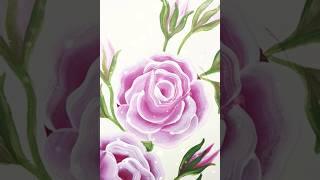 Easy Red Roses PAINTINGS#latestartdiy #flowerpainting #shorts #ytshorts #reels @latestartdiy