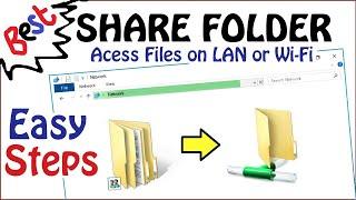 Share Folder in Windows 10 \ 8 \ 7  Network File Access Sharing in 4 Steps