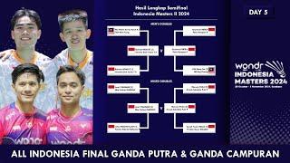 ALL INDONESIA FINAL GANDA PUTRA & GANDA CAMPURAN. HASIL LENGKAP SEMIFINAL INDONESIA MASTERS 2024