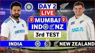 India vs New Zealand 3rd Test Live Scores  IND vs NZ 3rd Test Day 2 Live Scores & Commentary