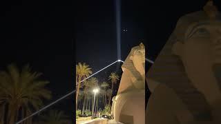 Exploring on Luxor Pyramid lighting up only at night #lasvegas