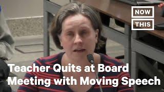 Teacher Resigns During Kansas School Board Meeting With Powerful Speech  NowThis