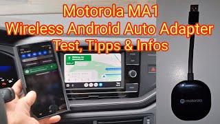 Motorola MA1 Wireless Android Auto Car Adapter - Unboxing Test Infos & Tipps