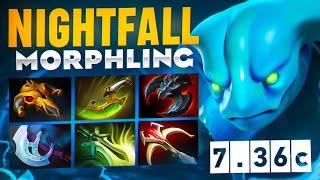 НЕВЕРОЯТНАЯ ИГРА НАЙТФОЛА НА МОРФЕ Nightfall Morphling 7.36c