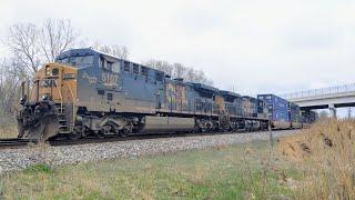 Slow CSX Intermodal Q158 - The W. Thomas Rice Special AH4400CW #5107 & AC4400CW #217 - Mentor Ohio