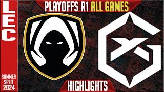 TH vs GX Highlights ALL GAMES  LEC Playoffs Lower Round 1 Summer 2024  Team Heretics vs GiantX