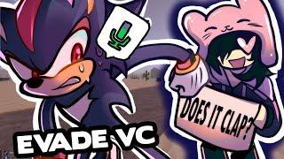 Trolling as SHADOW in EVADE VC  ROBLOX Funny Moments