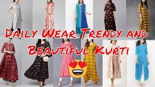 Daily Wear Trendy and Beautiful Kurti Images  Latest Kurti Design Collection 2019