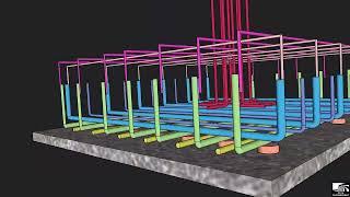 3D Animation of Isolated Footing  Spread Footing  Pad Footing