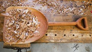 Carving A Wood Shovel From A Single Board