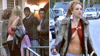 Britney Spears Runs Around In Barely-There Blouse As Brother Bryan Is Arrested 2004