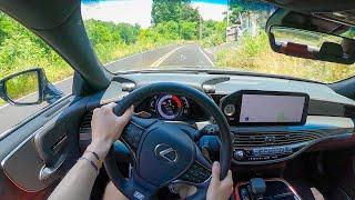 2023 Lexus LS500 F-Sport AWD - POV Test Drive Binaural Audio