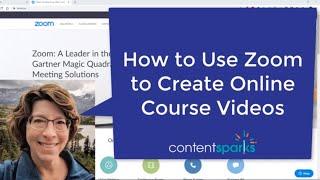 How to Use Zoom for Online Course Videos