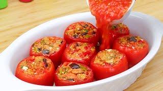 Kein Fleisch aber es ist köstlicher als Fleisch Rezept für Tomaten und Auberginen  2 ASMR-Rezep