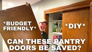 Pantry Door Makeover Budget Friendly Painting DIY Closet Doors Kitchen