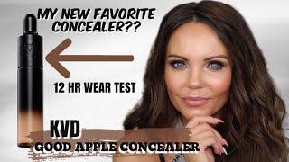 KVD GOOD APPLE CONCEALER REVIEW  12 HR WEAR TEST  DAYLIGHT CHECK IN  SHADE MEDIUM 152