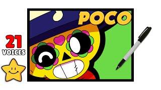 How To Draw POCO Icon  Brawl Stars  Drawing Tutorial  All Voices