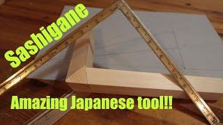 How to use a Sashigane Japanese carpenters square Circumference compound angles