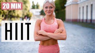 20 MIN HIIT WORKOUT   full body - no equipment - outdoor travel and train workout