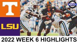 #8 Tennessee vs #25 LSU Highlights  College Football Week 6  2022 College Football Highlights