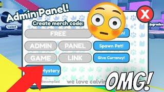 OMG... *FREE ADMIN PANEL* in New Pet Simulator Z Update GAME LINK