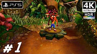 Crash Bandicoot N Sane Trilogy PS5 Playthrough Gameplay 4K ᵁᴴᴰ HDR