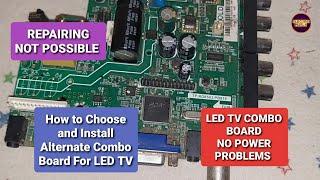 Led Tv No power IssueAlternate Combo Board InstallationLed Tv RepairTv Not Turning OnBoard