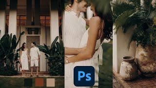 Photoshop Tutorials  Dark Moody Green Brown Color Grading in Photoshop CC 2023 Free Preset