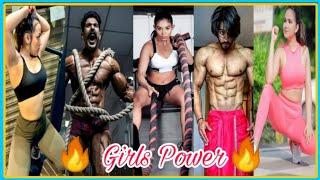  Hot girls workout exercise Gym motivation girls Power  reels viral videos  girls Bodybuilding.